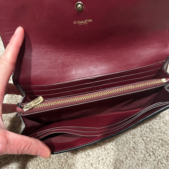 Coach burgundy purse and wallet - Picture 5 of 9